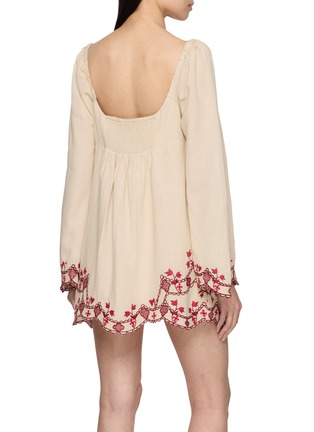 Back View - Click To Enlarge - FREE PEOPLE - Bali Marlene Embroidered Cotton Mini Dress