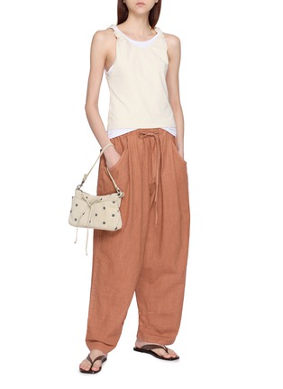 Figure View - Click To Enlarge - FREE PEOPLE - Chambers Laid Back Drawstring Waistband Pants