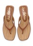 Detail View - Click To Enlarge - SAM EDELMAN - Dollie 55 Braided Raffia Leather Thong Sandals