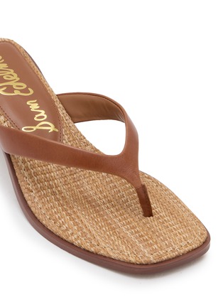 Detail View - Click To Enlarge - SAM EDELMAN - Dollie 55 Braided Raffia Leather Thong Sandals