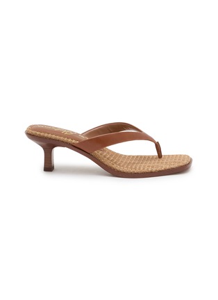 Main View - Click To Enlarge - SAM EDELMAN - Dollie 55 Braided Raffia Leather Thong Sandals
