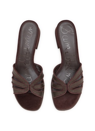 Detail View - Click To Enlarge - SAM EDELMAN - Farrin 50 Basketwve Suede Sandals