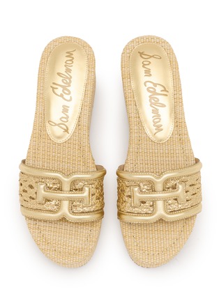Detail View - Click To Enlarge - SAM EDELMAN - Pauleena 60 Braided Raffia Leather Sandals
