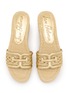 Detail View - Click To Enlarge - SAM EDELMAN - Pauleena 60 Braided Raffia Leather Sandals