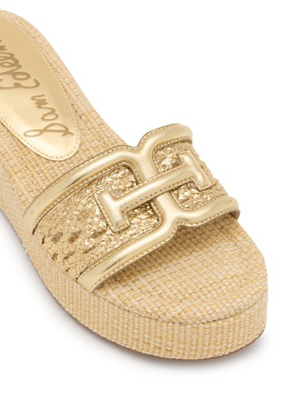 Detail View - Click To Enlarge - SAM EDELMAN - Pauleena 60 Braided Raffia Leather Sandals
