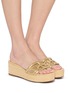Figure View - Click To Enlarge - SAM EDELMAN - Pauleena 60 Braided Raffia Leather Sandals