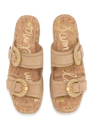 Detail View - Click To Enlarge - SAM EDELMAN - Tabbey Suede Leather Espadrille Platform Sandals