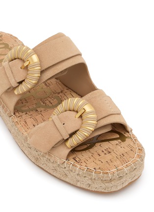 Detail View - Click To Enlarge - SAM EDELMAN - Tabbey Suede Leather Espadrille Platform Sandals