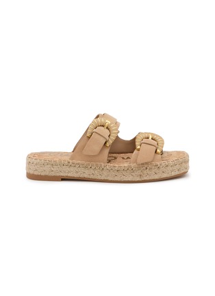 Main View - Click To Enlarge - SAM EDELMAN - Tabbey Suede Leather Espadrille Platform Sandals