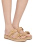 Figure View - Click To Enlarge - SAM EDELMAN - Tabbey Suede Leather Espadrille Platform Sandals
