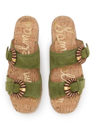Detail View - Click To Enlarge - SAM EDELMAN - Tabbey Suede Leather Espadrille Platform Sandals
