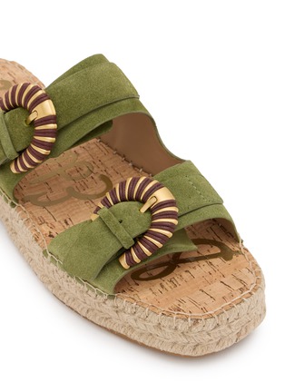 Detail View - Click To Enlarge - SAM EDELMAN - Tabbey Suede Leather Espadrille Platform Sandals