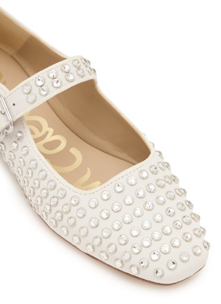 Detail View - Click To Enlarge - SAM EDELMAN - Michaela Gem Leather Mary Jane Flats