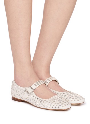 Figure View - Click To Enlarge - SAM EDELMAN - Michaela Gem Leather Mary Jane Flats