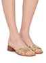 Figure View - Click To Enlarge - SAM EDELMAN - Farrin 50 Braided Raffia Leather Sandals