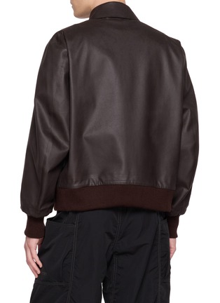 Back View - Click To Enlarge - TECLOR - Vegan Leather Flight Jacket