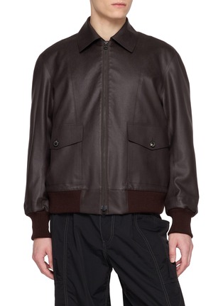 Main View - Click To Enlarge - TECLOR - Vegan Leather Flight Jacket