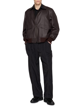 Figure View - Click To Enlarge - TECLOR - Vegan Leather Flight Jacket