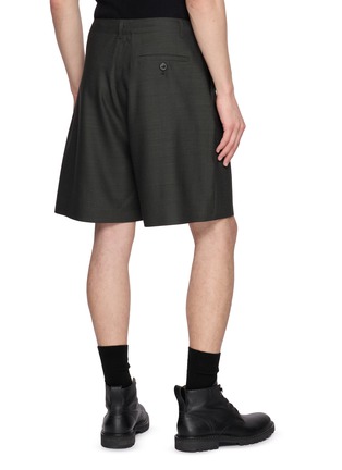 Back View - Click To Enlarge - TECLOR - Textured Tailored Shorts