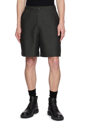 Main View - Click To Enlarge - TECLOR - Textured Tailored Shorts