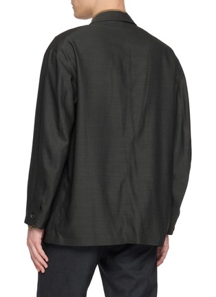 Back View - Click To Enlarge - TECLOR - Euro Tailored Single Breasted Blazer