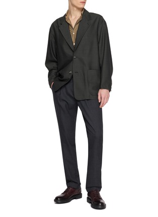 Figure View - Click To Enlarge - TECLOR - Euro Tailored Single Breasted Blazer
