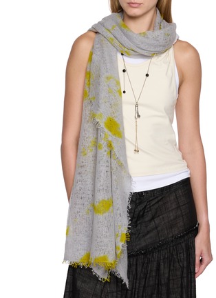 Figure View - Click To Enlarge - SUZUSAN - Fringed Knit Cashmere Shawl