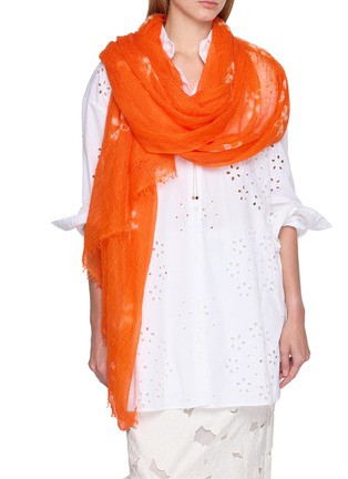 Figure View - Click To Enlarge - SUZUSAN - Hand Woven Featherweight Cashmere Shawl