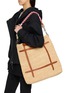 Front View - Click To Enlarge - MY BOB - Optimiste Raffia Tote Bag