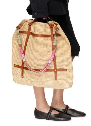 Figure View - Click To Enlarge - MY BOB - Optimiste Raffia Tote Bag