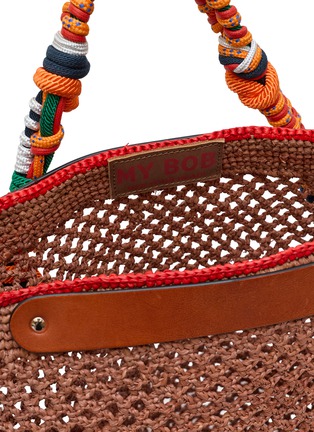 Detail View - Click To Enlarge - MY BOB - Colin Raffia Shoulder Bag