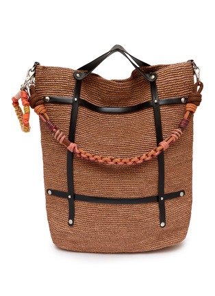 Main View - Click To Enlarge - MY BOB - Optimiste Raffia Tote Bag