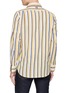 Back View - Click To Enlarge - THOM BROWNE - Striped Armband Detail Cotton Shirt