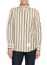 THOM BROWNE Striped Armband Detail Cotton Shirt