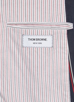  - THOM BROWNE - Single Breasted Distressed Striped Mogador Blazer