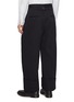 Back View - Click To Enlarge - THOM BROWNE - Double Pleat Wide Leg High Rise Cotton Garbadine Pants