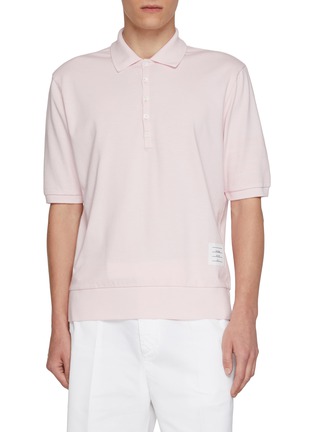 Main View - Click To Enlarge - THOM BROWNE - Overdyed 4-Bar Garment Dyed Cotton Jersey Polo Shirt