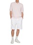 Figure View - Click To Enlarge - THOM BROWNE - Overdyed 4-Bar Garment Dyed Cotton Jersey Polo Shirt