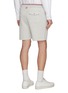 Back View - Click To Enlarge - THOM BROWNE - RWB Tipped Piqué Loopback Cotton Sweatshorts
