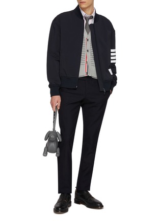 Figure View - Click To Enlarge - THOM BROWNE - 4-Bar Bomber Jacket