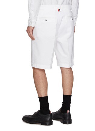 Back View - Click To Enlarge - THOM BROWNE - Garment Dyed Cotton Twill Chino Shorts