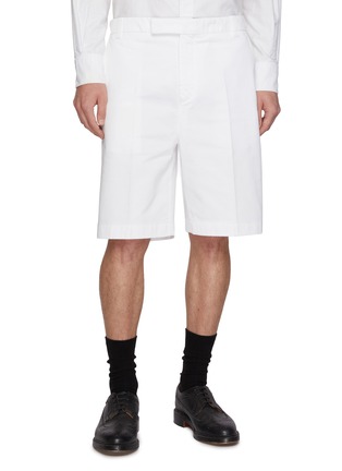 Main View - Click To Enlarge - THOM BROWNE - Garment Dyed Cotton Twill Chino Shorts