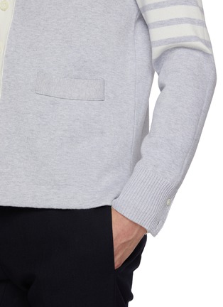  - THOM BROWNE - Crest Intarsia 4 Bar Rugby Cardigan
