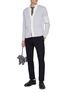 Figure View - Click To Enlarge - THOM BROWNE - Crest Intarsia 4 Bar Rugby Cardigan