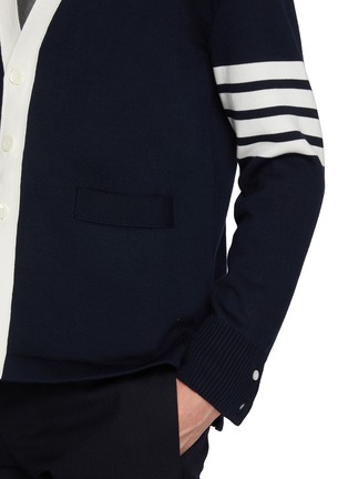  - THOM BROWNE - Crest Intarsia 4 Bar Rugby Cardigan