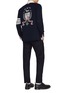 Figure View - Click To Enlarge - THOM BROWNE - Crest Intarsia 4 Bar Rugby Cardigan