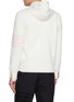 Back View - Click To Enlarge - THOM BROWNE - 4-Bar Zip Up Cotton Hoodie