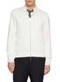 THOM BROWNE 4-Bar Zip Up Cotton Hoodie