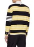 Back View - Click To Enlarge - THOM BROWNE - Horizontal Thick Stripe 4 Bar Cotton Cardigan