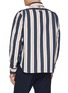 Back View - Click To Enlarge - THOM BROWNE - Striped Round Collar Seersucker Shirt